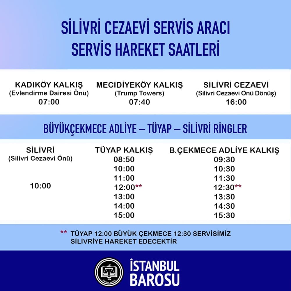 Yeni Servis Hatlarına İlişkin Duyuru