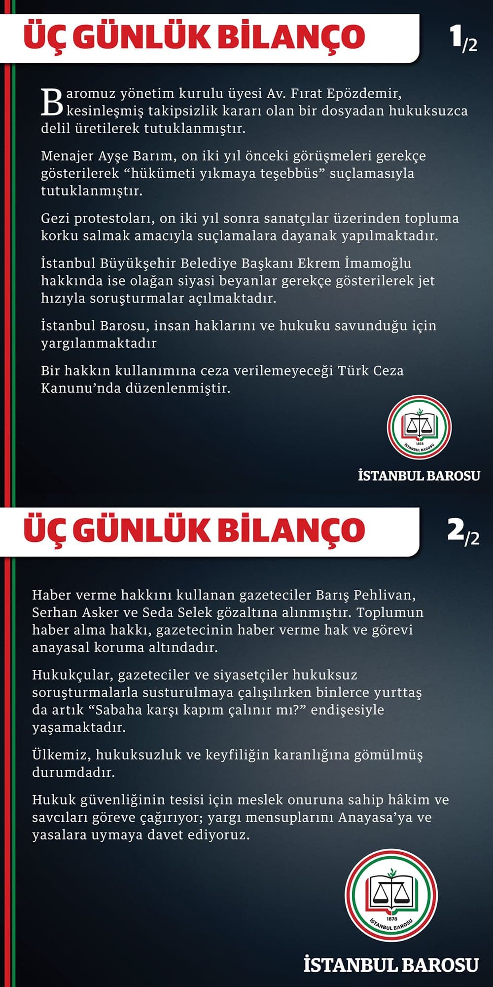 Üç Günlük Bilanço