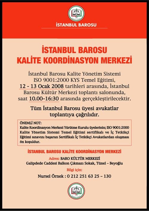 Kalite Koordinasyon Merkezi
Eğitim Çalışmalarına 
2008’De De Devam Ediyor