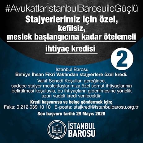 Stajyerlerimiz İçin Özel, Kefilsiz, Meslek Başlangıcına Kadar Ötelemeli İhtiyaç Kredisi