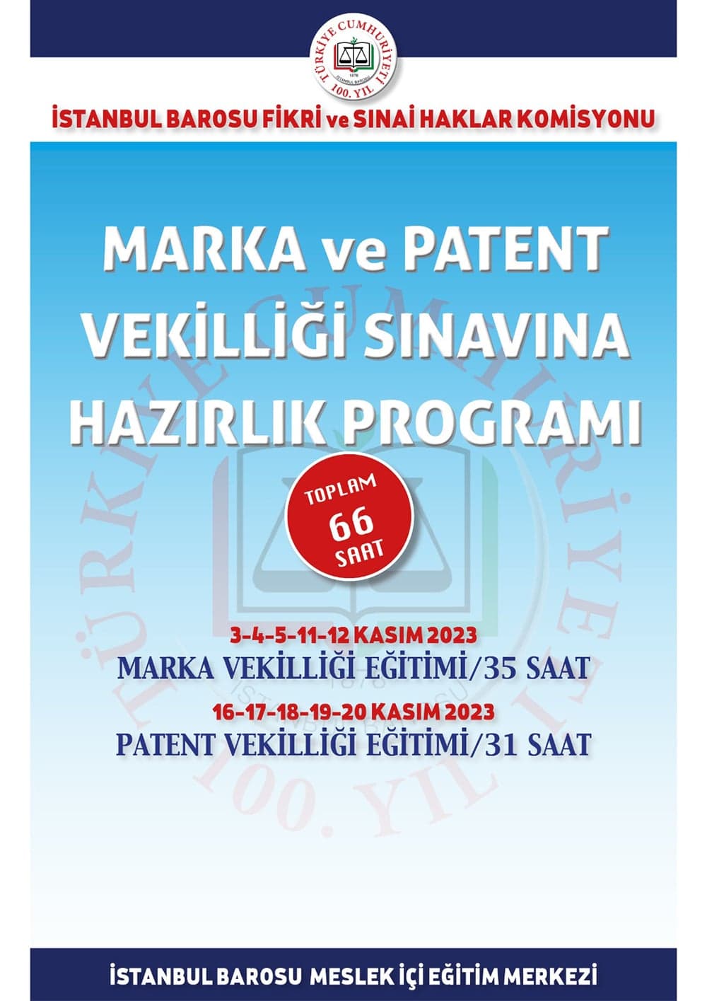 Marka ve Patent Vekilliği Sınavına Hazırlık Programı