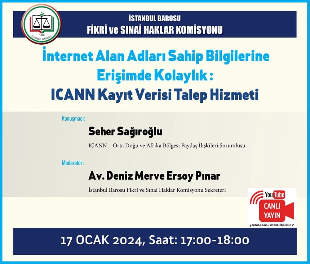  İnternet Alan Adları Sahip Bilgilerine Erişimde Kolaylık: ICANN Kayıt Verisi Hizmeti
