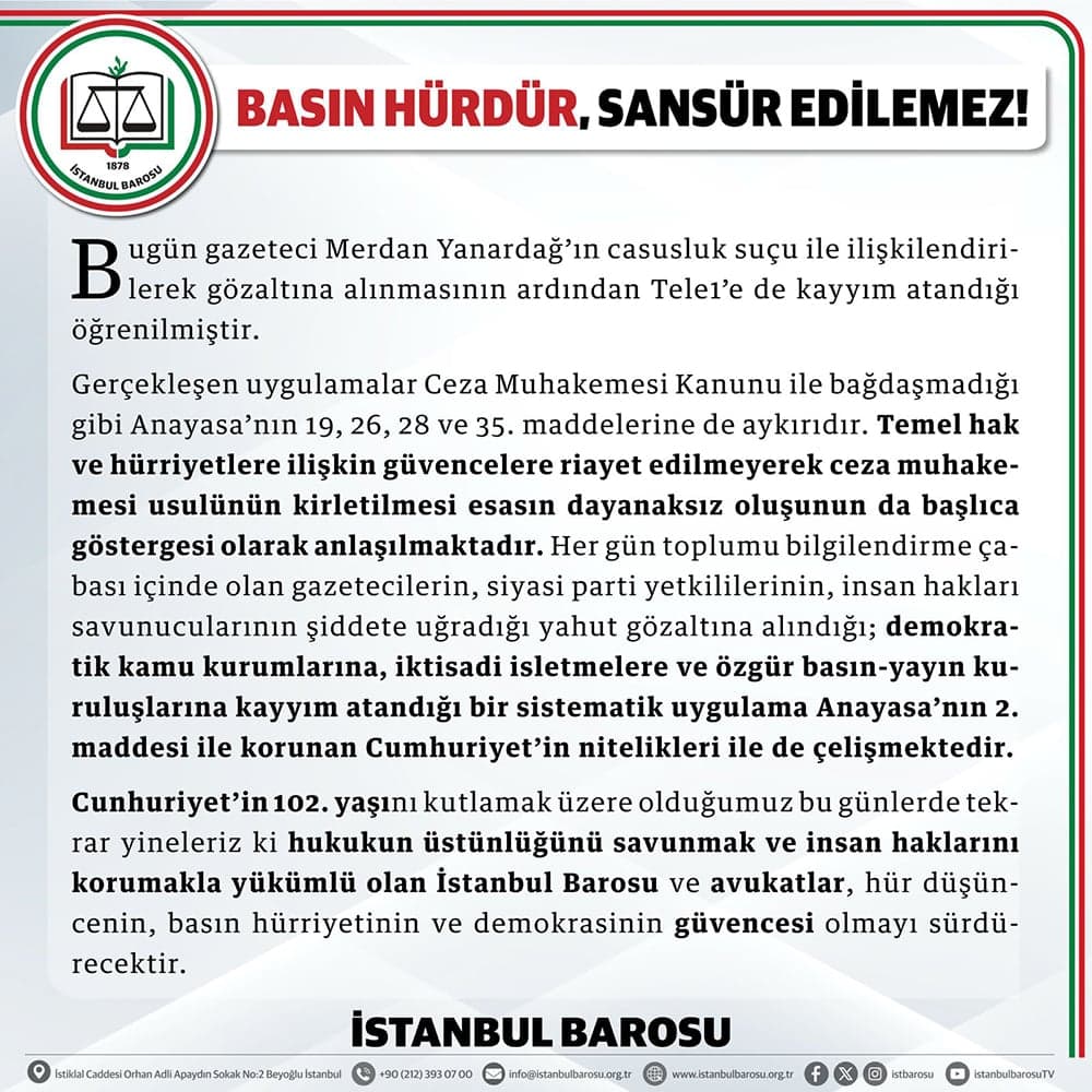 Basın Hürdür, Sansür Edilemez!