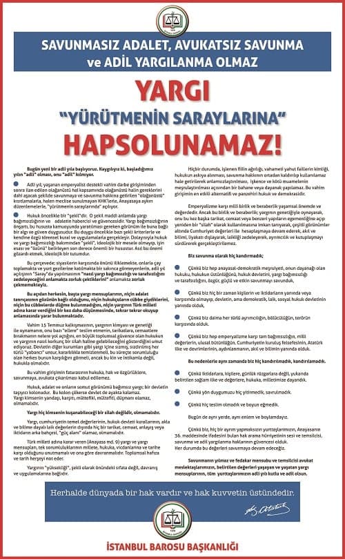 Savunmasız Adalet, Avukatsız Savunma Ve Adil Yargılanma Olmaz 