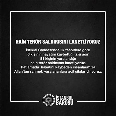 Hain Terör Saldırısını Lanetliyoruz