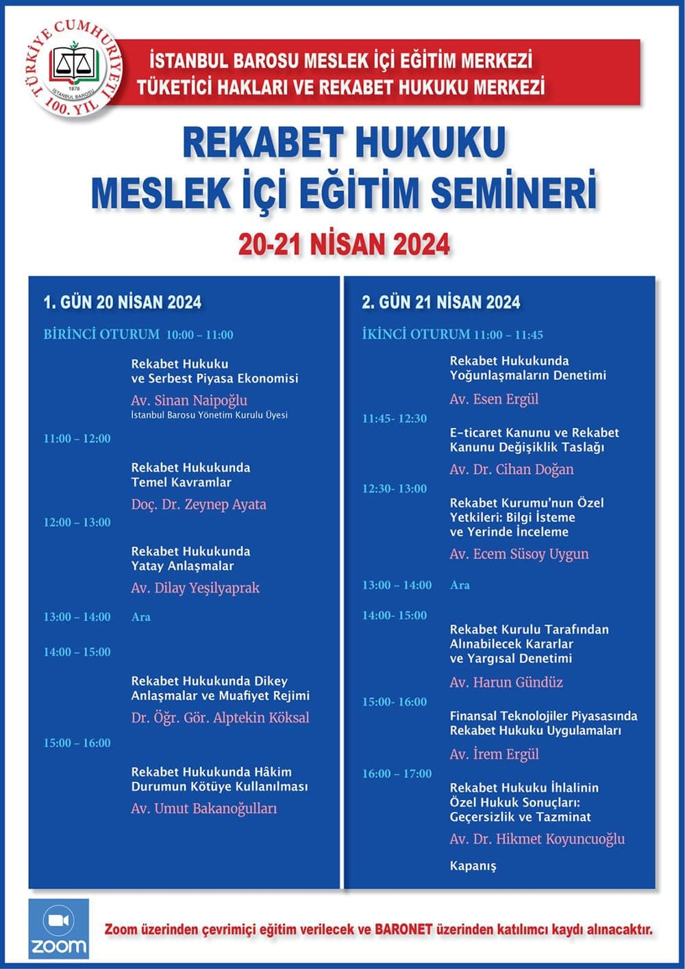 Rekabet Hukuku Meslek İçi Eğitim Semineri