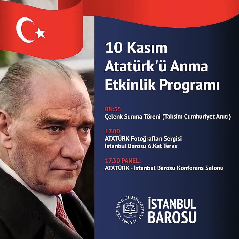 10 Kasım Atatürk'ü Anma Etkinlik Programı