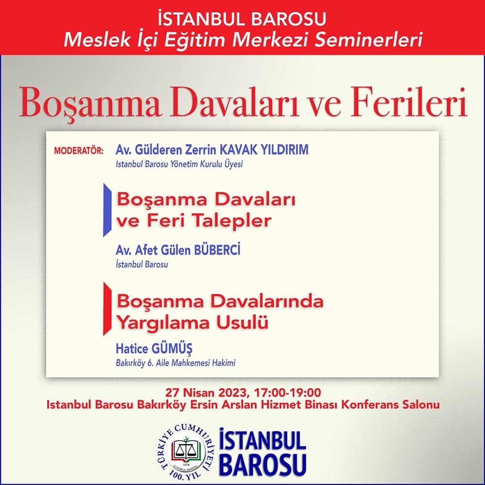 Boşanma Davaları ve Ferileri Semineri