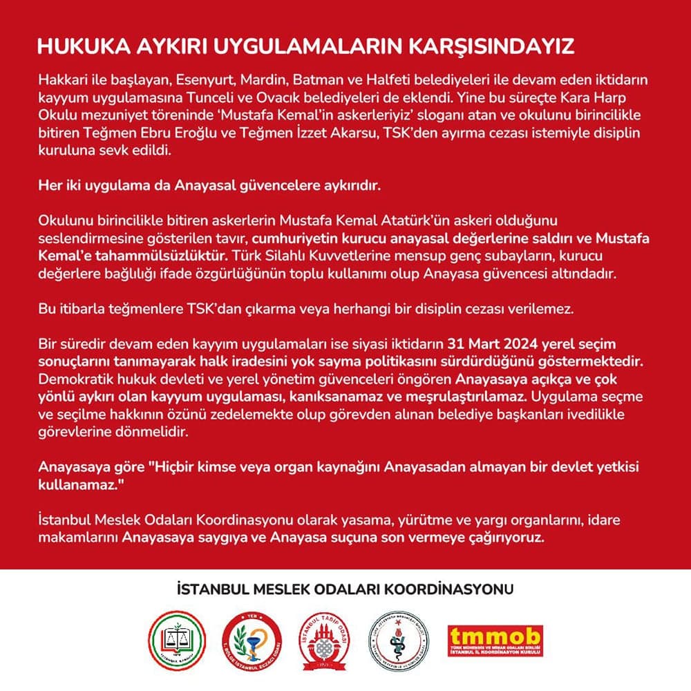 Hukuka Aykırı Uygulamaların Karşısındayız