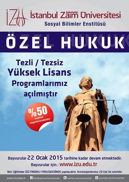 Özel Hukuk Tezli/Tezsiz Yüksek Lisans Proglamları

