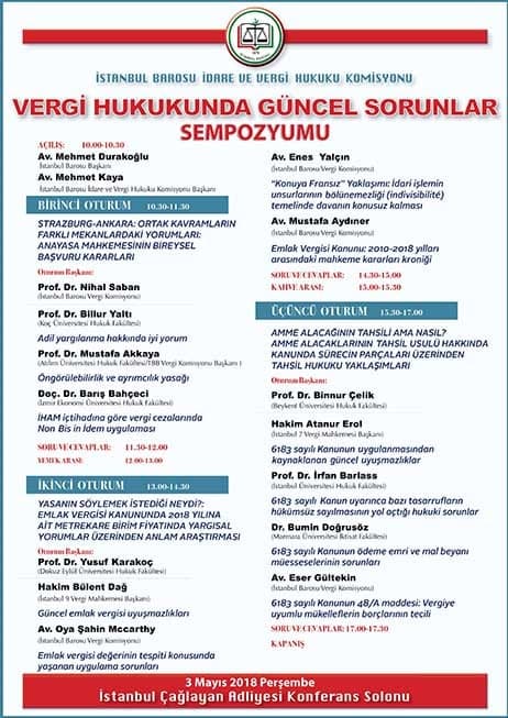 Vergi Hukukunda Güncel Sorunlar Sempozyumu