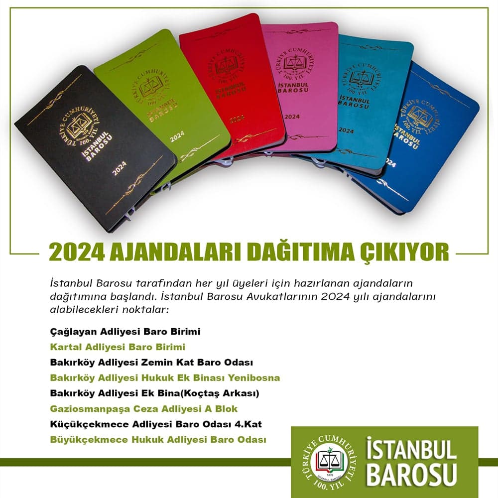 2024 Ajandaları Dağıtıma Çıkıyor