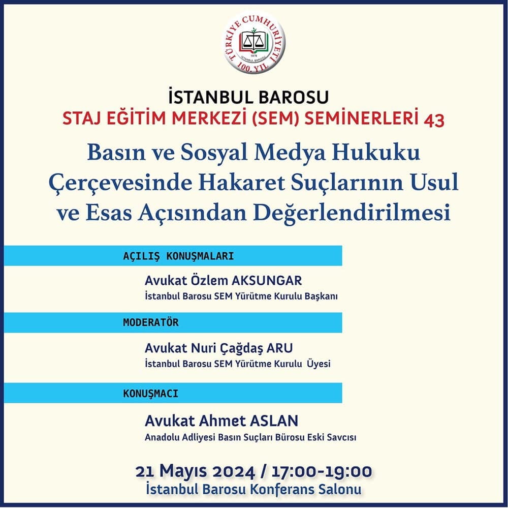 Basın ve Sosyal Medya Hukuku Çerçevesinde Hakaret Suçlarının Usul ve Esas Açısından Değerlendirilmesi