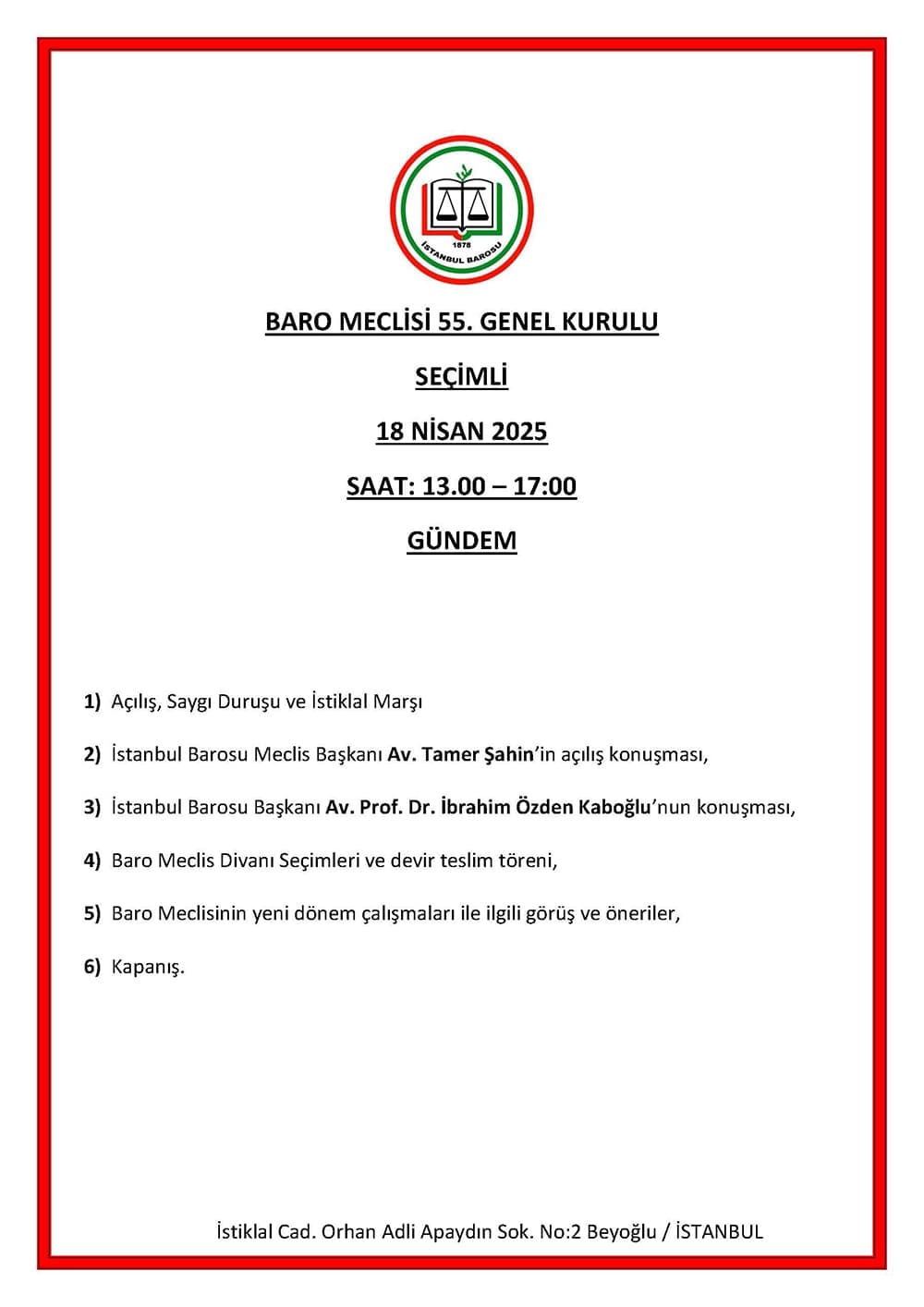 Baro Meclisi 55. Genel Kurulu