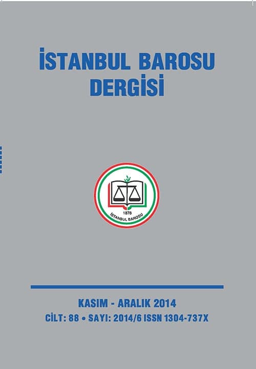İstanbul Barosu Dergisi 2014-6 Kasım-Aralık Sayısı Çıktı
