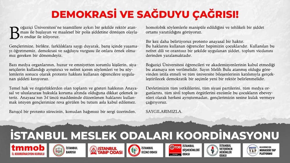 Demokrasi ve Sağduyu Çağrısı !