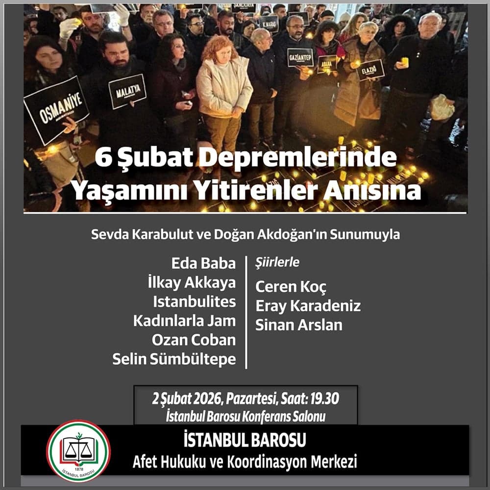 6 Şubat Depremlerinde Yaşamını Yitirenler Anısına