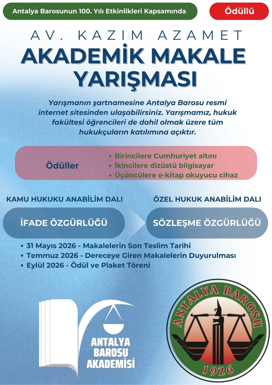 Av. Kazım Azamet Akademik Makale Yarışması