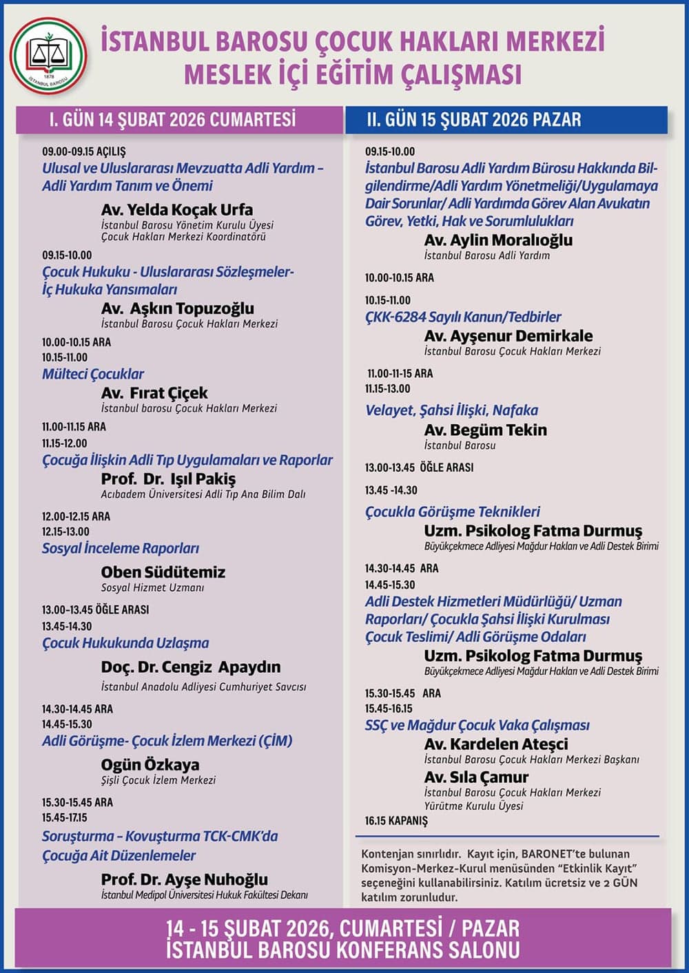 Çocuk Hukuku Konulu Eğitim Programı