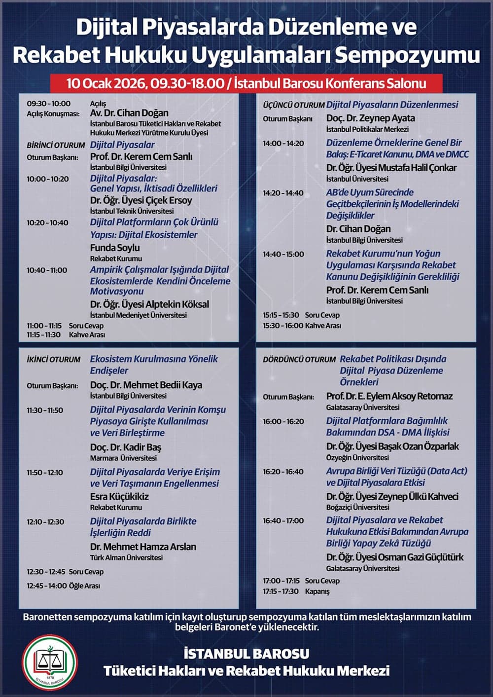 Dijital Piyasalarda Düzenleme ve Rekabet Hukuku Uygulamaları Sempozyumu