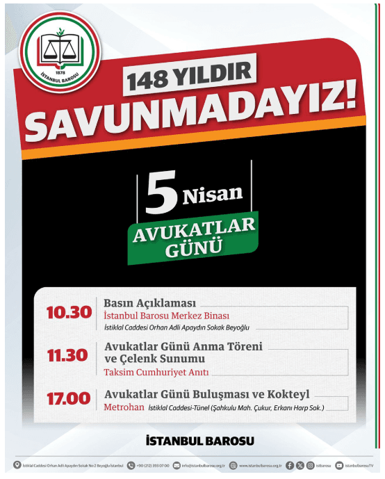 5 NİSAN AVUKATLAR GÜNÜ ETKİNLİKLERİ
