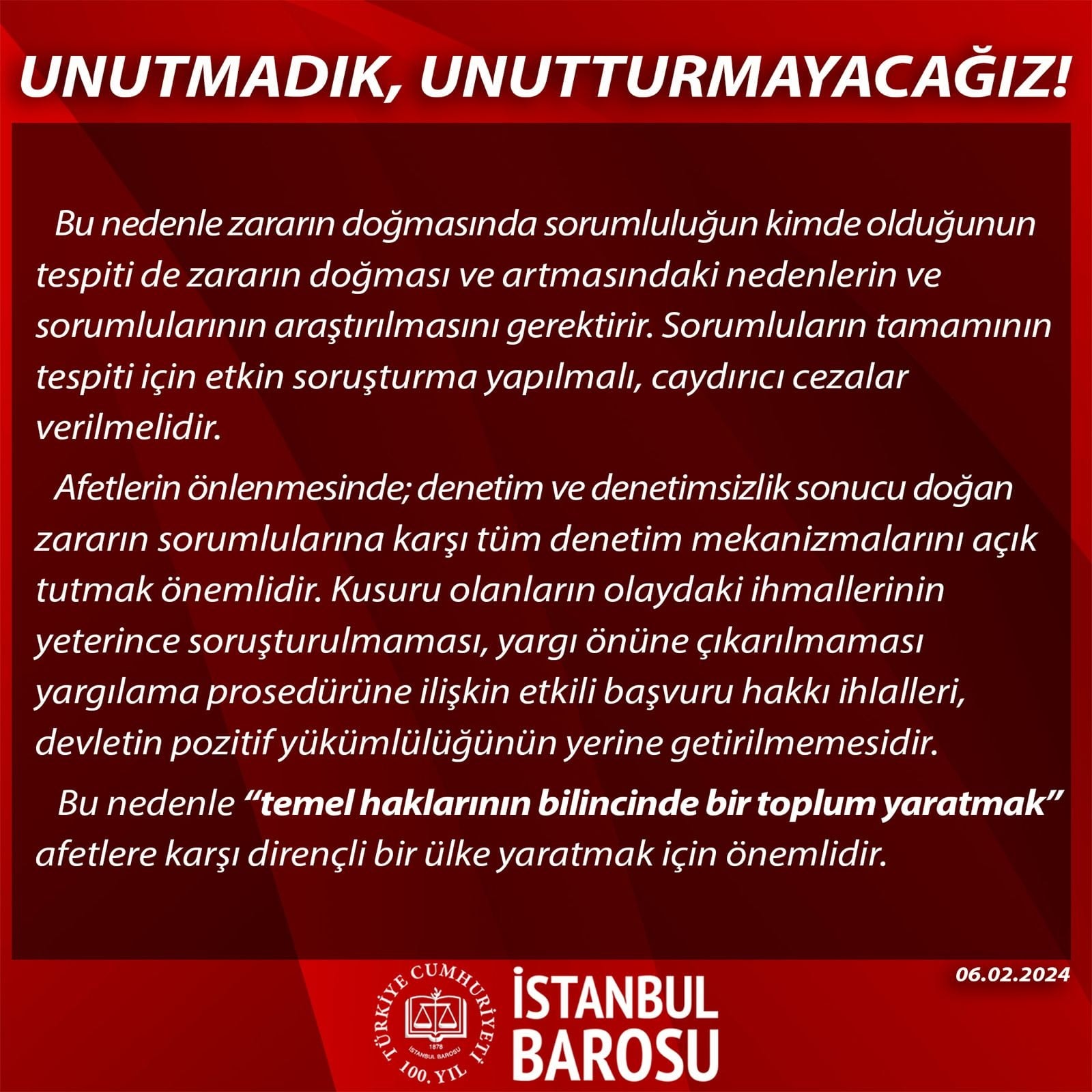 UNUTMADIK, UNUTTURMAYACAĞIZ… - 3