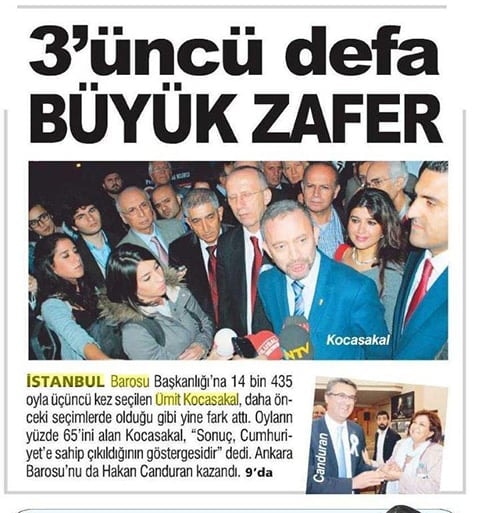 Ümit Kocasakal İstanbul Barosu Başkanlığına Yeniden Seçildi 

 - 408