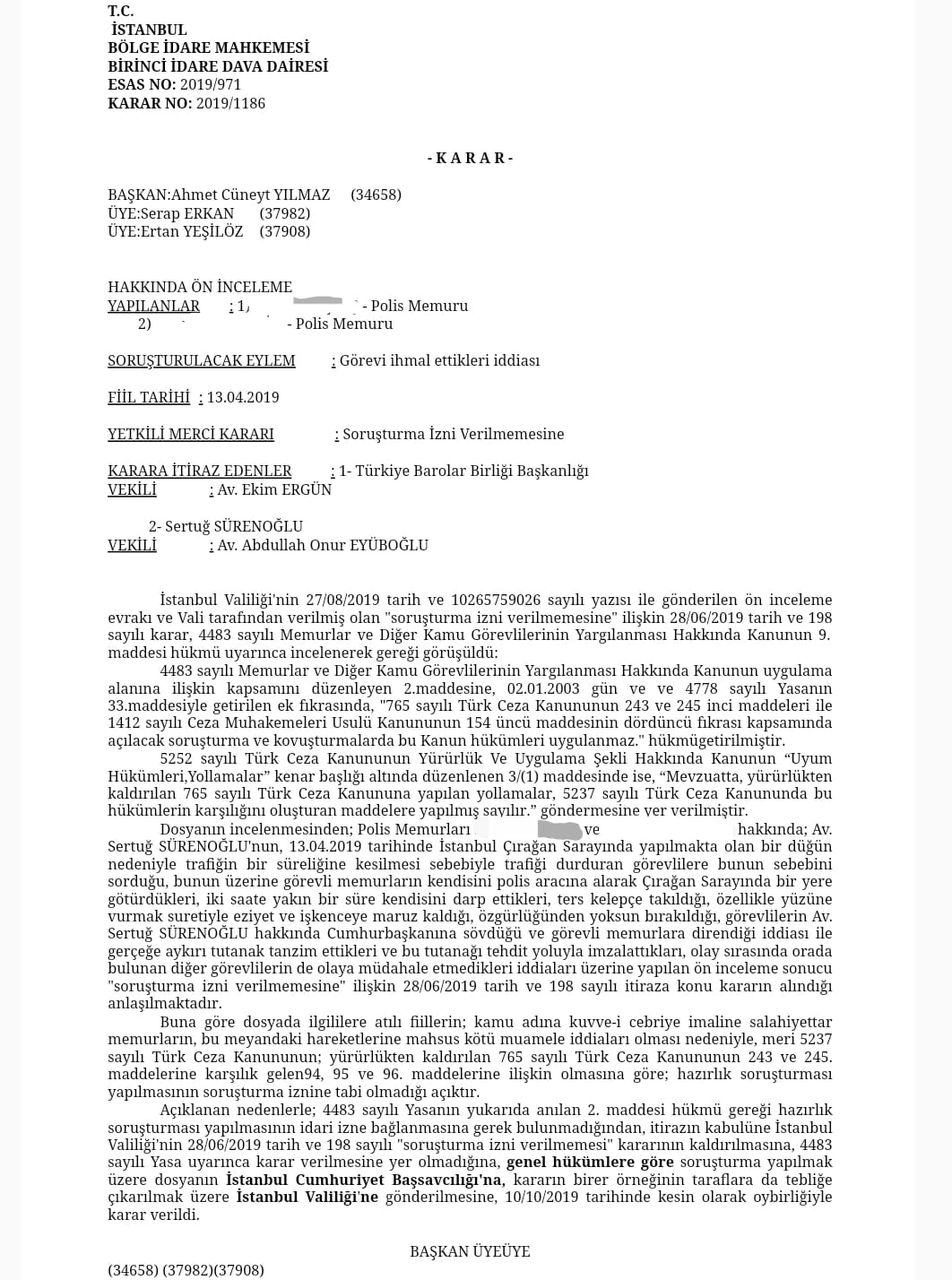 Cumhurbaşkanlığı Korumalarına Soruşturma - 1