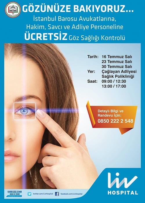 Avukatlara Ücretsiz Göz Taraması

 - 1