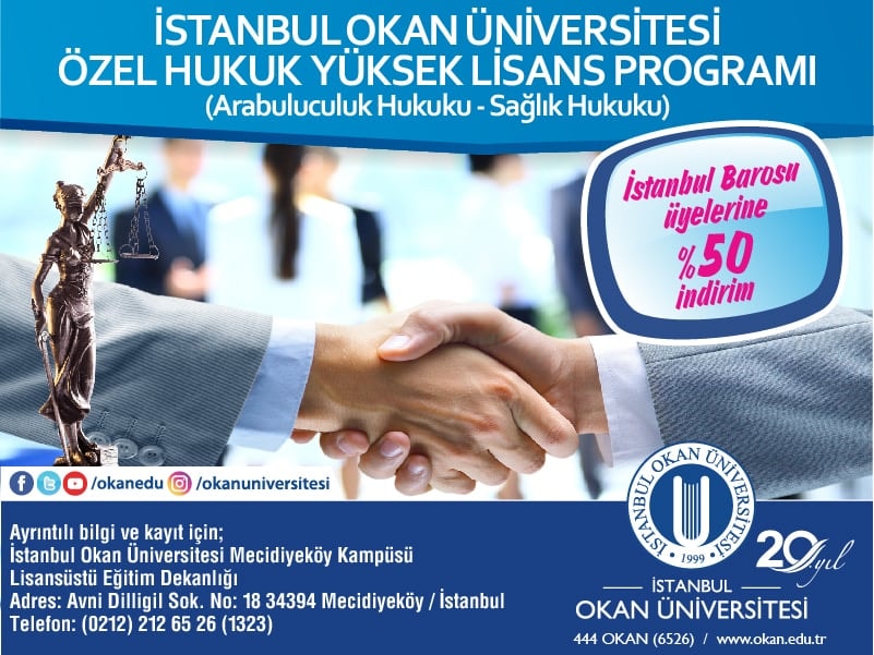 Okan Üniversitesi Ekonomi Hukuku , Özel Hukuk Yükseklisans ve Dokdora Programları - 3
