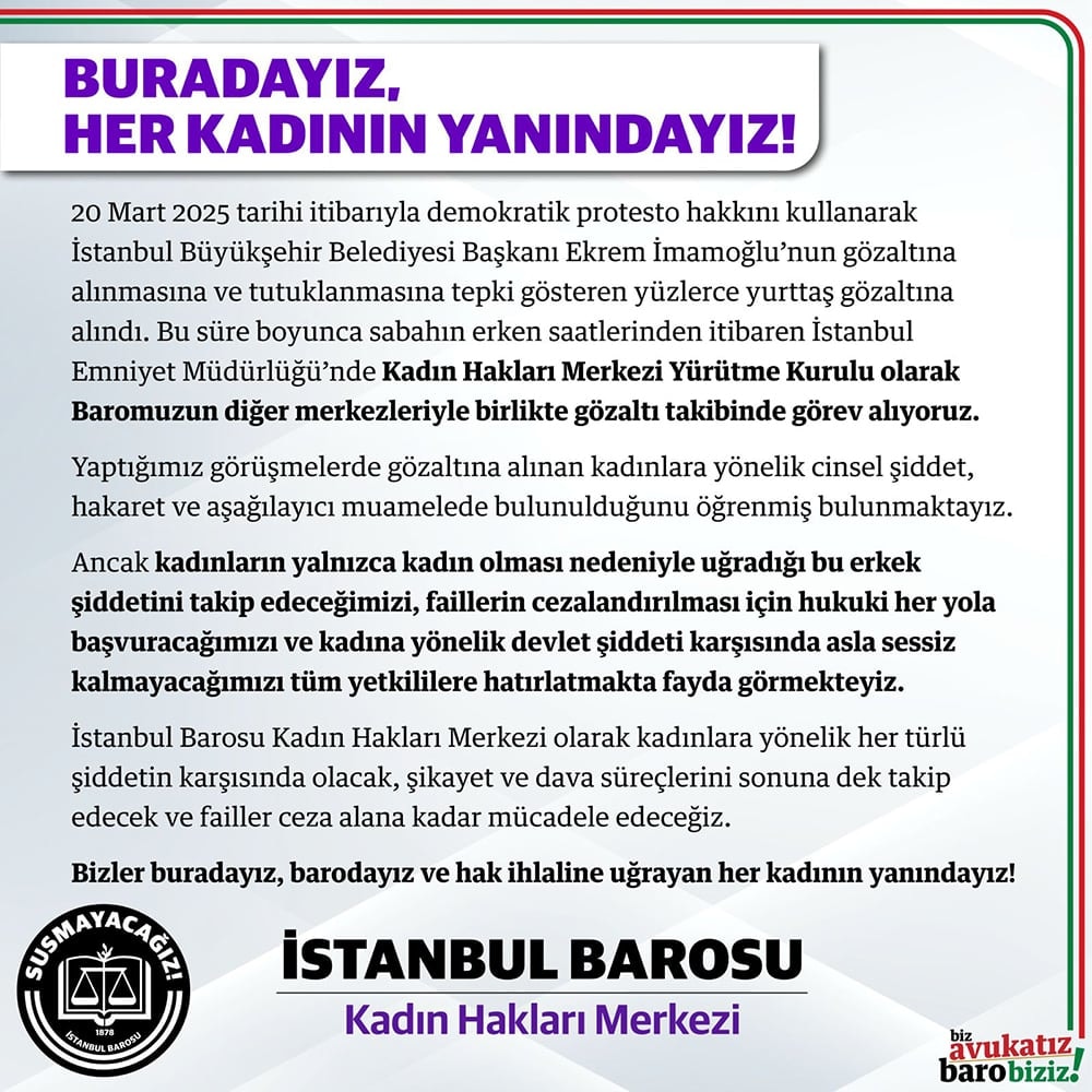 Buradayız, Her Kadının Yanındayız!