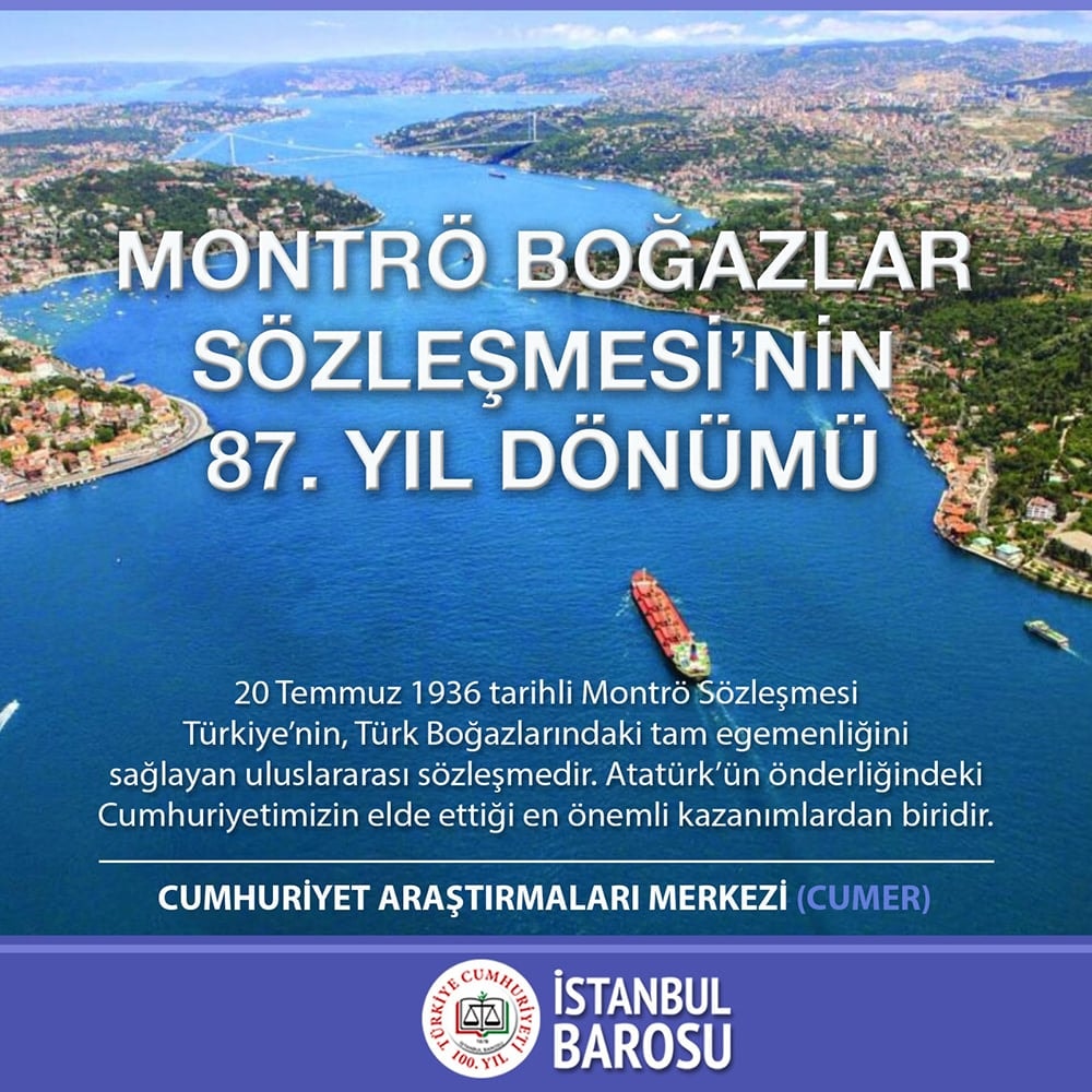 Montrö Boğazlar Sözleşmesinin 87. Yıl Dönümü