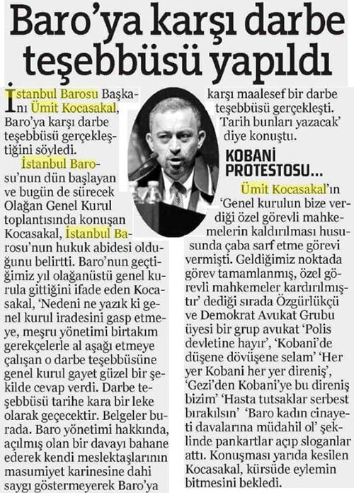 Ümit Kocasakal İstanbul Barosu Başkanlığına Yeniden Seçildi 

 - 421