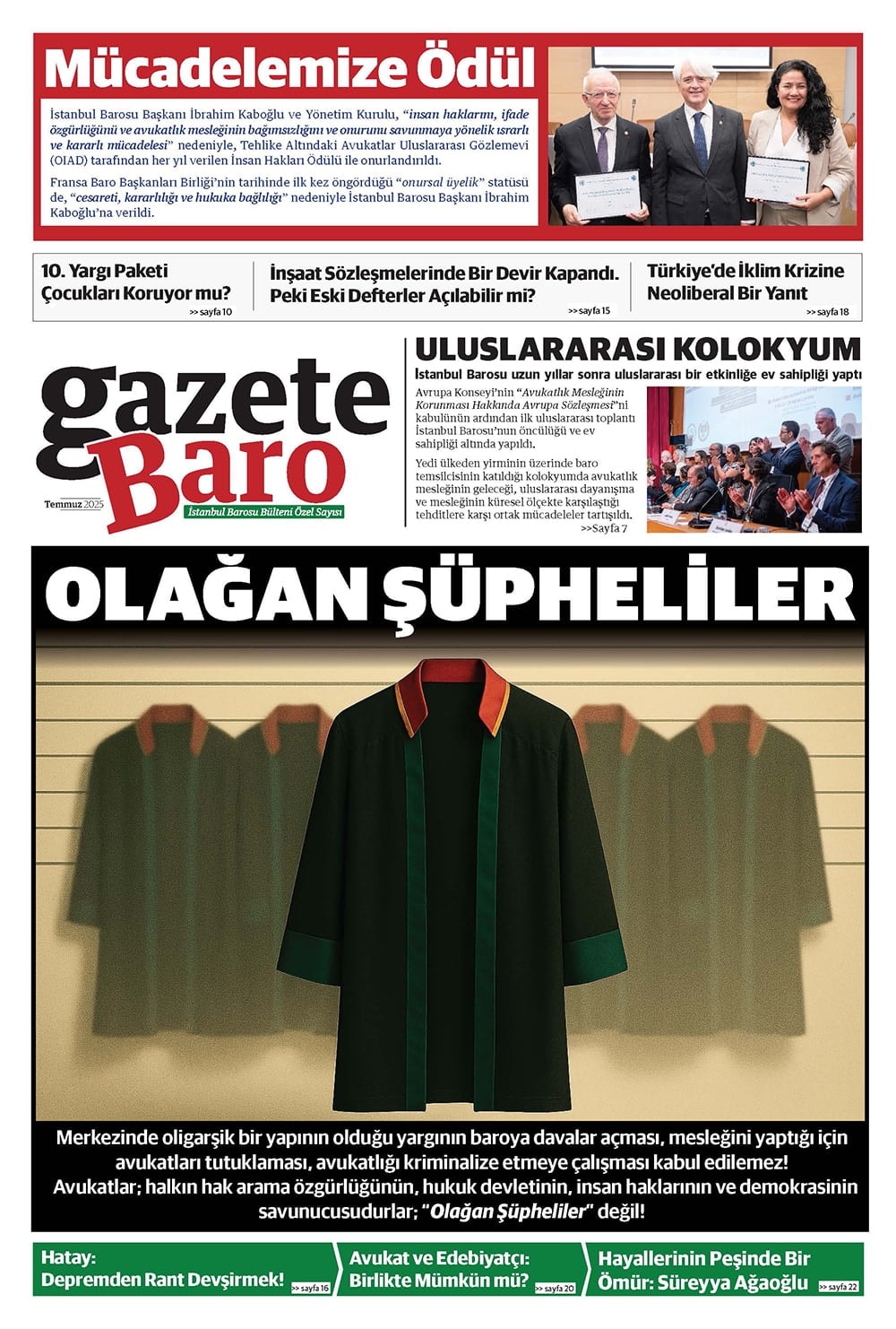 GazeteBaro Temmuz 2025 Sayısı Yayında