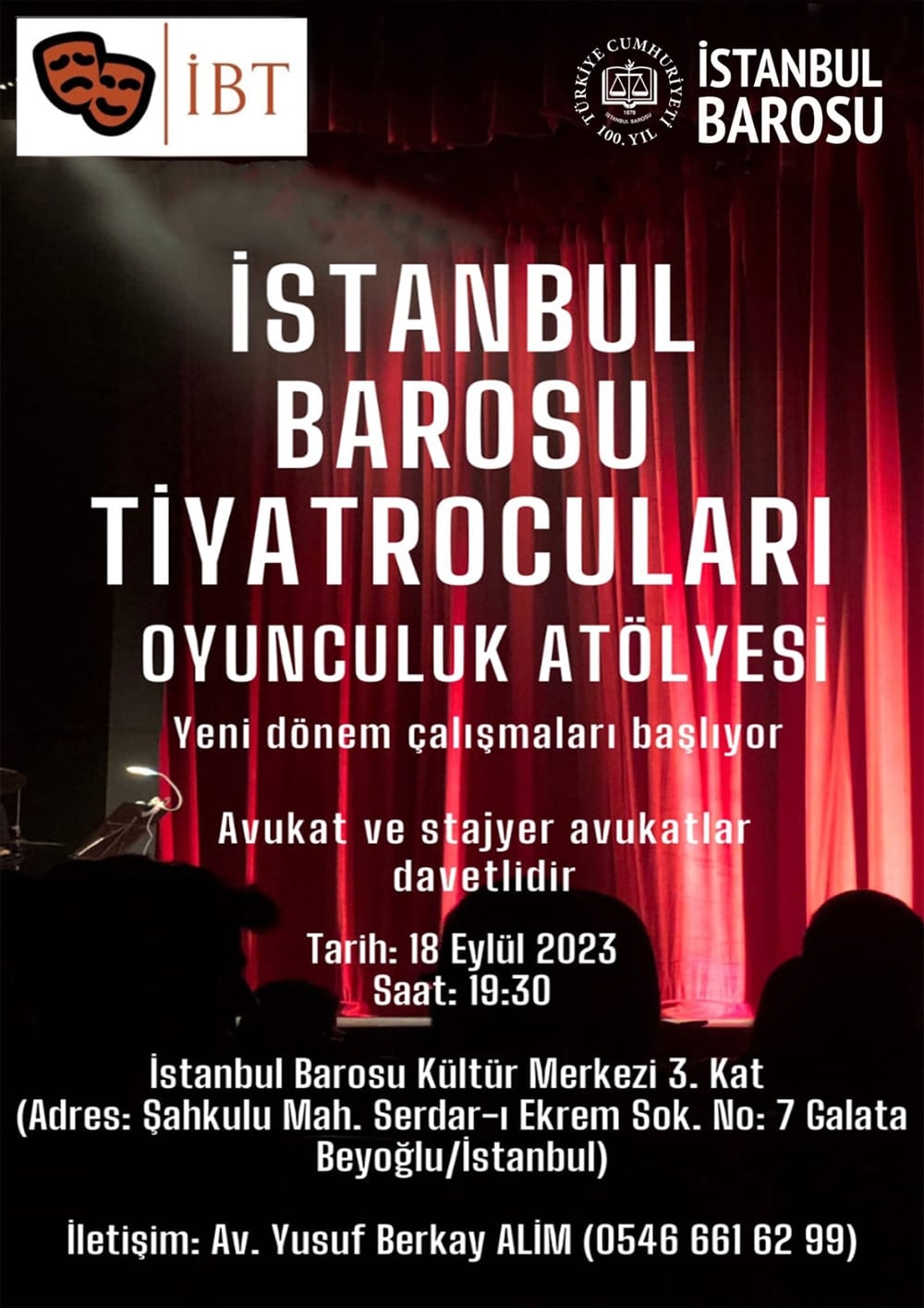 İstanbul Barosu Tiyatrocuları Oyunculuk Atölyesi