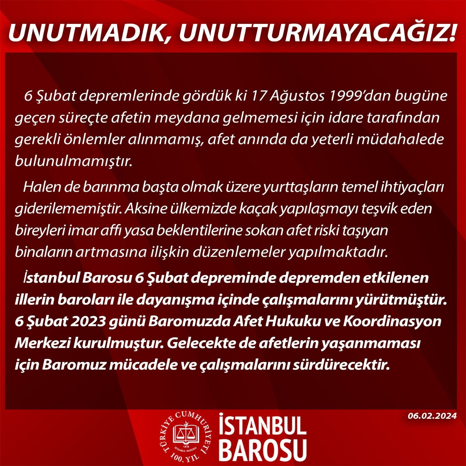 UNUTMADIK, UNUTTURMAYACAĞIZ… - 4