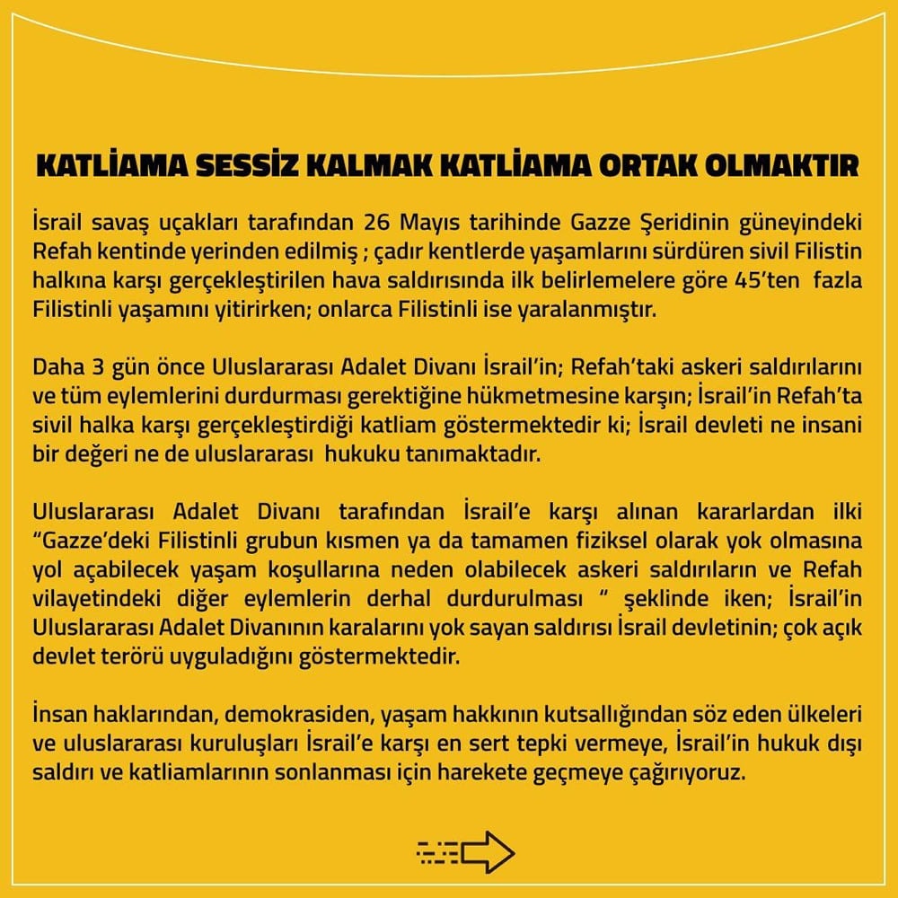 Katliama Sessiz Kalmak Katliama Ortak Olmaktır