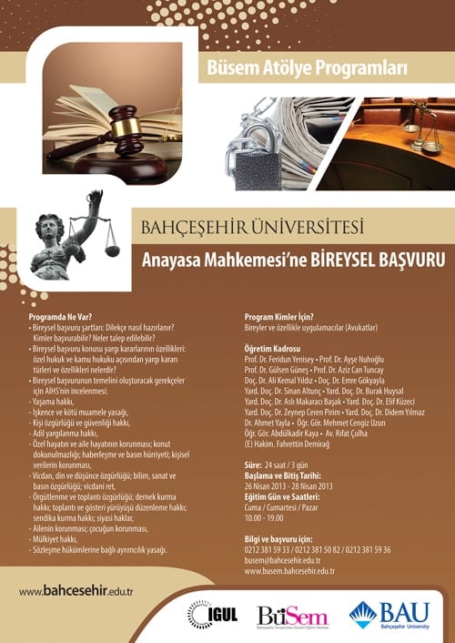 Anayasa Mahkemesine Bireysel Başvuru

 - 1