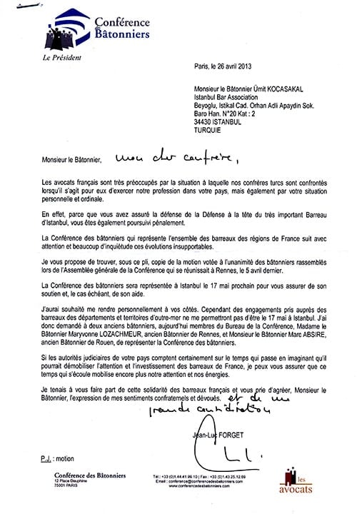 Fransız Barolarından İstanbul Barosu’Na Tam Destek

 - 2