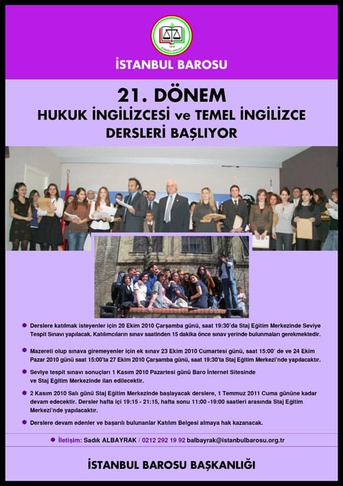 21. Dönem Hukuk İngilizcesi Ve Temel İngilizce Dersleri Başlıyor - 1
