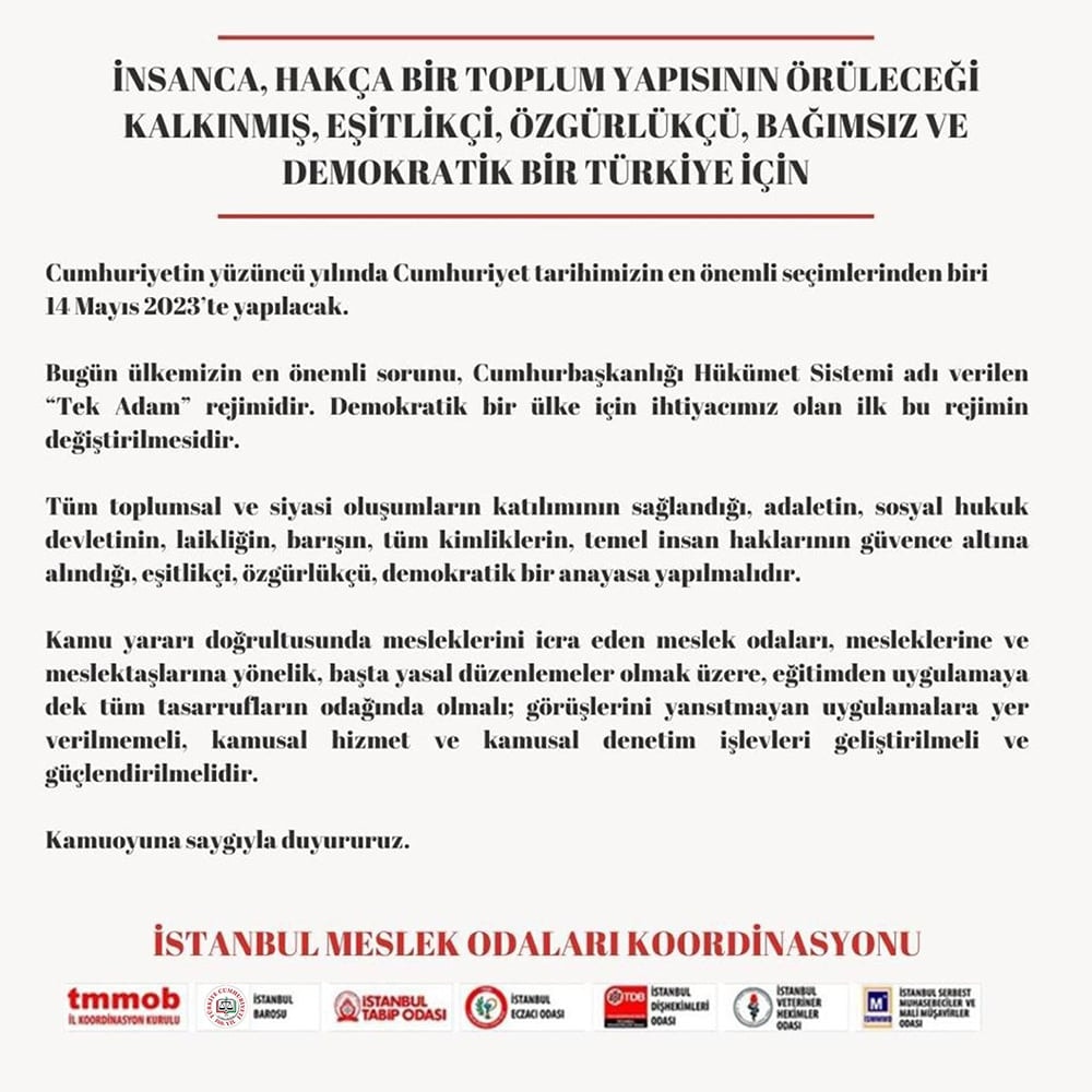 Kalkınmış, Eşitlikçi, Özgürlükçü, Bağımsız ve Demokratik Bir Türkiye İçin