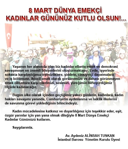 8 Mart Dünya Emekçi Kadınlar Günü Kutlu Olsun!...