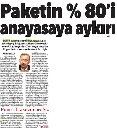 Başkan Ümit Kocasakal'ın Hürriyet Gazetesindeki Röportajı - 1