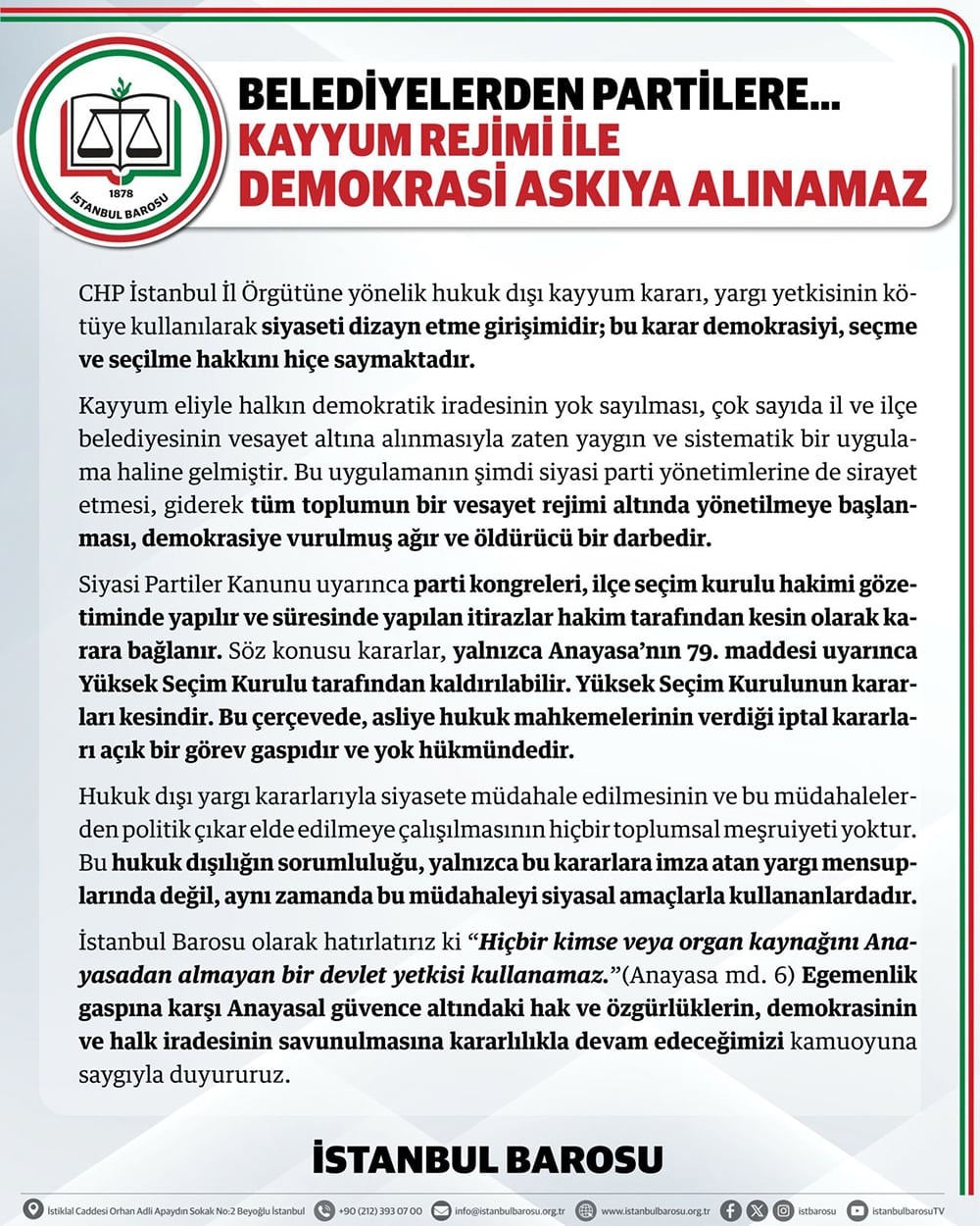 Belediyelerden Partilere: Kayyum Rejimi İle Demokrasi Askıya Alınamaz