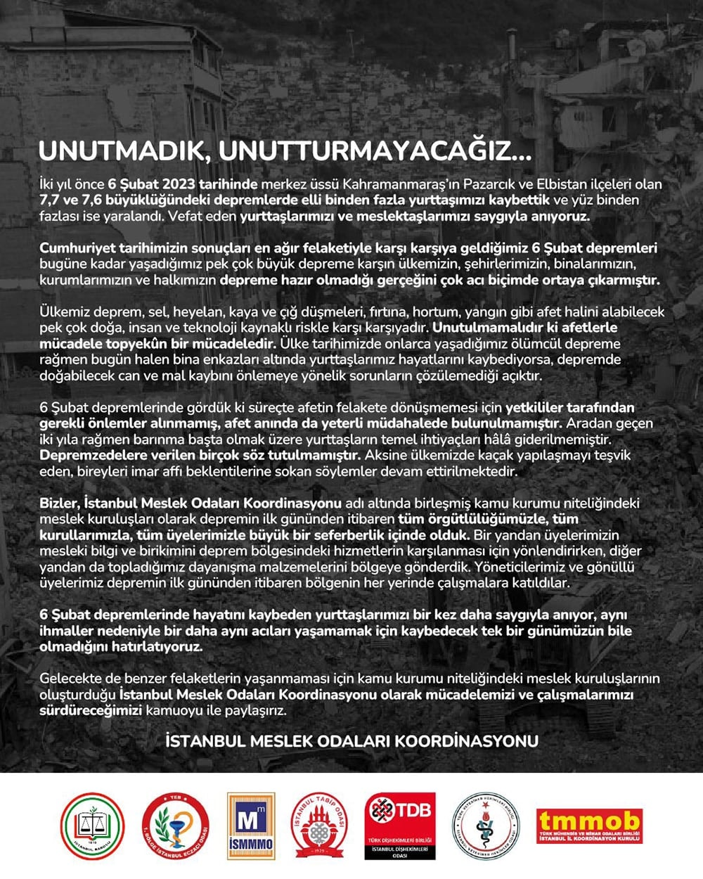 Unutmadık, Unutturmayacağız…