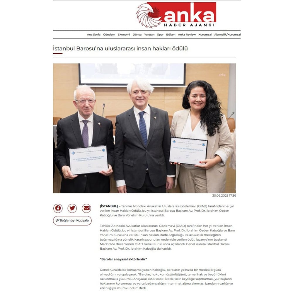 İstanbul Barosu adından söz ettirmeye devam ediyor