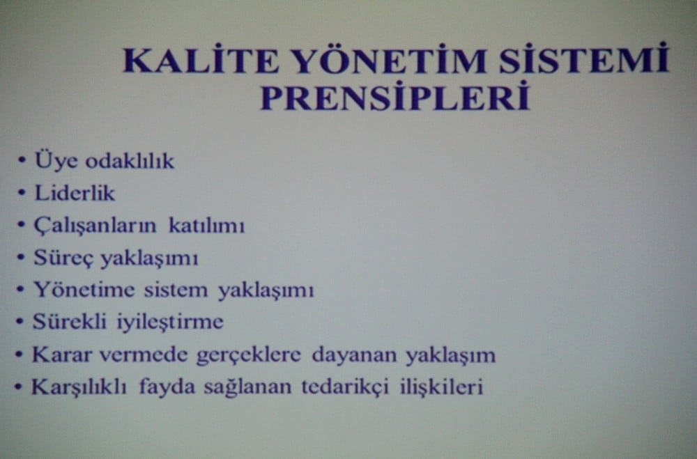 Kalite Yönetimi Sistemi Temel Eğitimi Yapıldı - 90