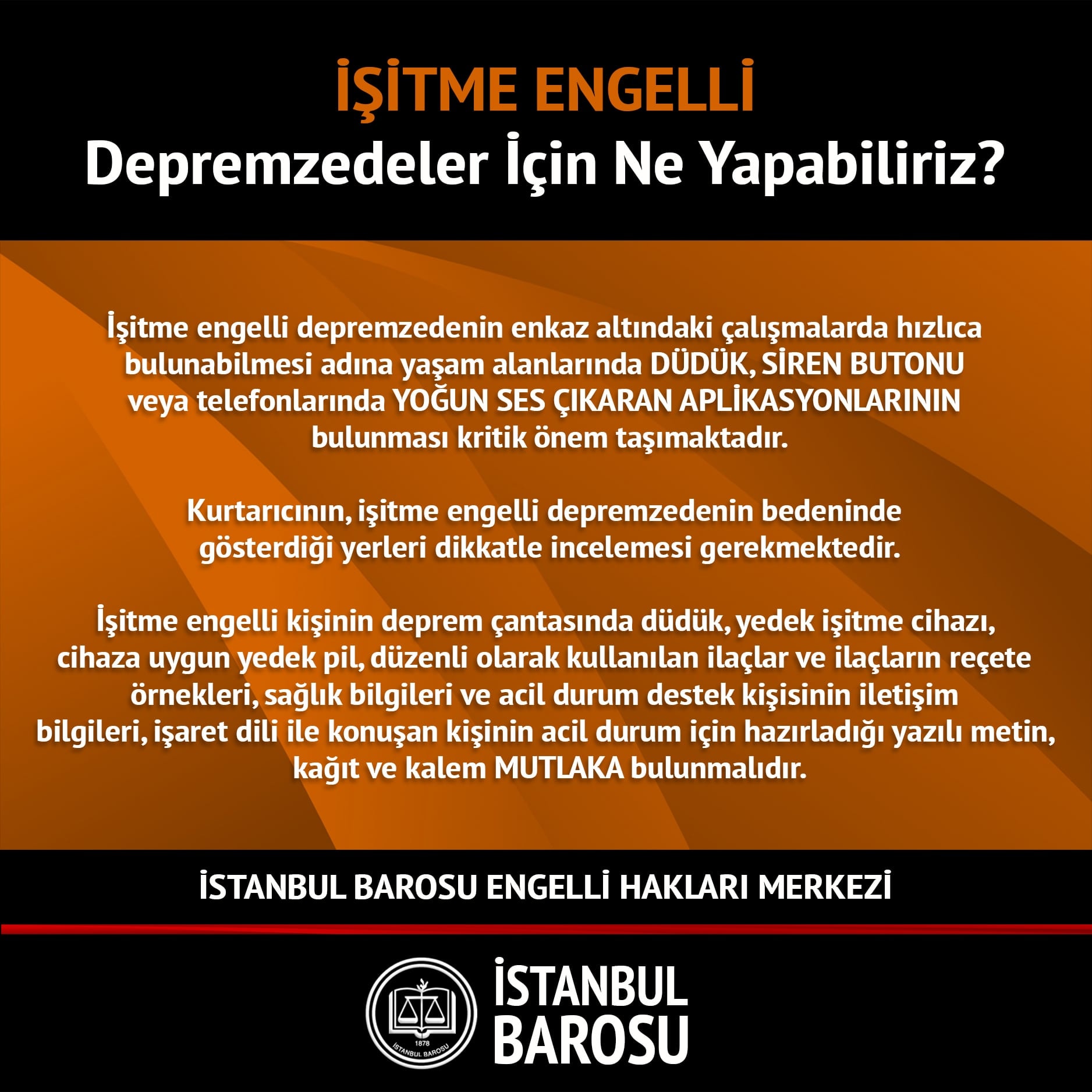 Engelli Depremzedeler İçin Ne Yapabiliriz? - 2