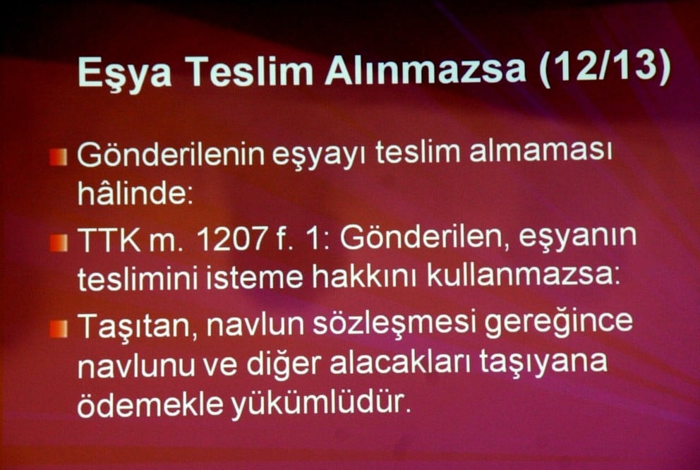 Yükün Teslim Alınmaması, Demuraj ve Tasfiye Süreçleri - 31
