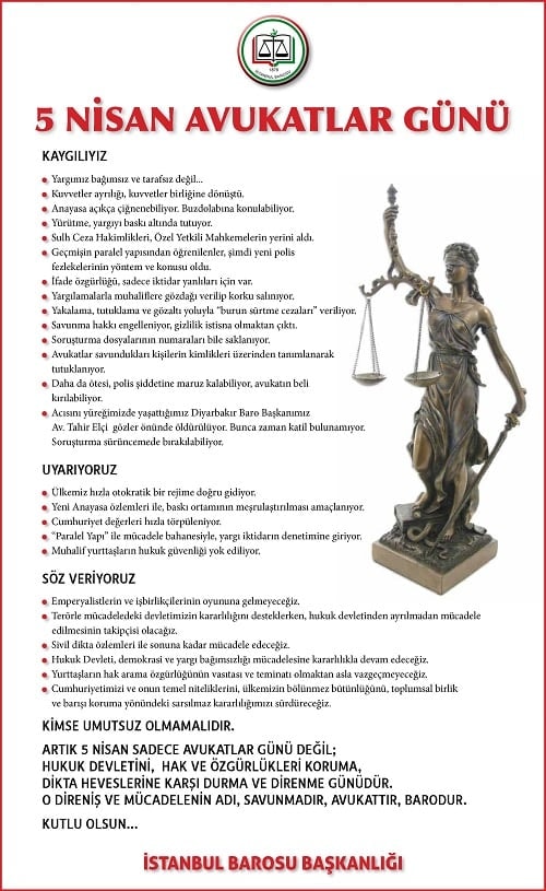 5 Nisan Avukatlar Günü